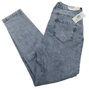 Kensie Size 4/27 Retro Luxe Stretch Studded High Rise Jeans Marina Blue  NWT